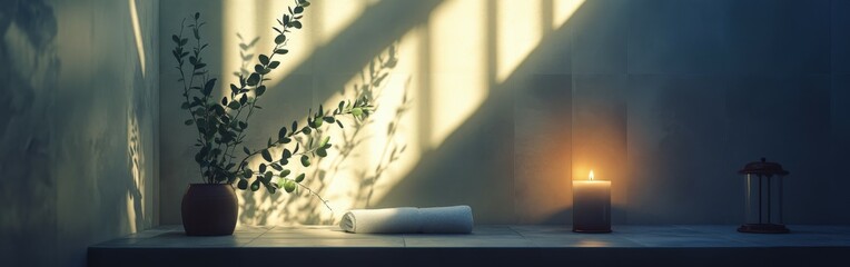 Tranquil head spa experience with nature elements