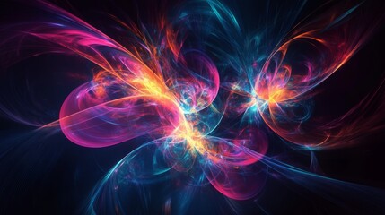Abstract background with bright lines and shapes.
