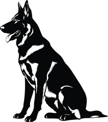 German Shepherd dog Silhouette