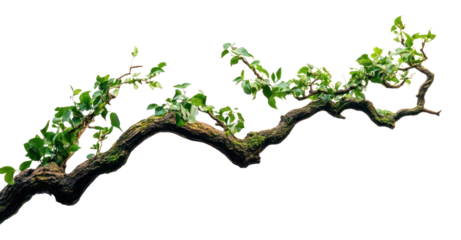 PNG Twisted jungle branch growing plants leaves leaf photography.