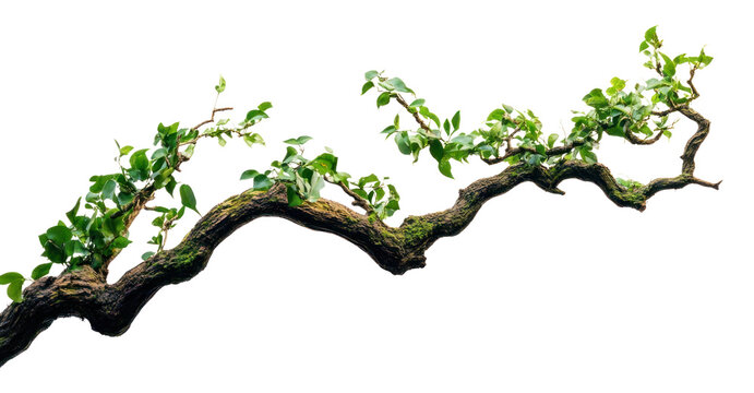 Fototapeta PNG Twisted jungle branch growing plants leaves leaf photography.