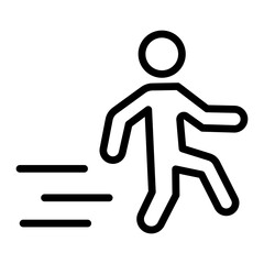 Running Vector Line Icon Design