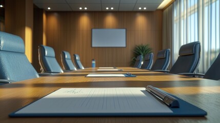 Modern Conference Room Ready for Business Meeting