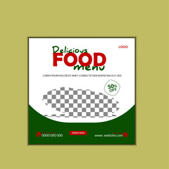 food menu post design layout vector 