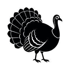 Turkey Silhouette Vector Clipart for Graphic Design