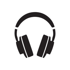 vector of black silhouette of headphone