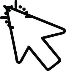 silhouette vector illustration of a mouse cursor 