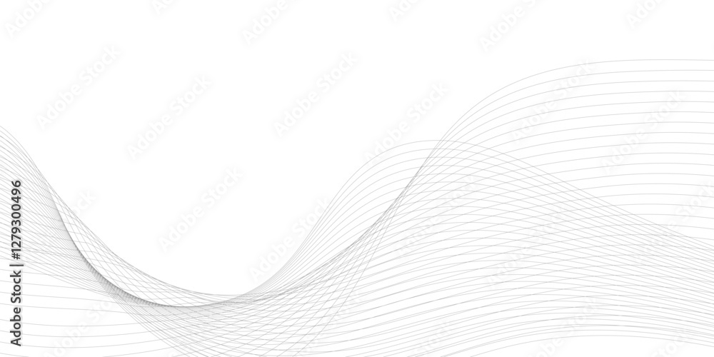 Poster abstract grey smooth element swoosh speed wave modern stream background. abstract wave line for broc