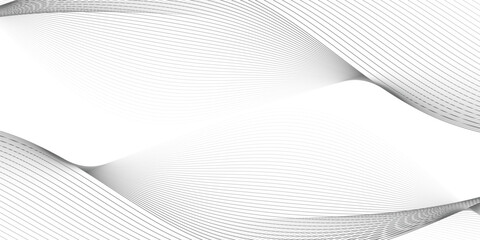 Fototapeta premium Abstract wave line business background. Thin line wavy abstract vector background. Curve wave seamless pattern. Wavy sound and curve line background.