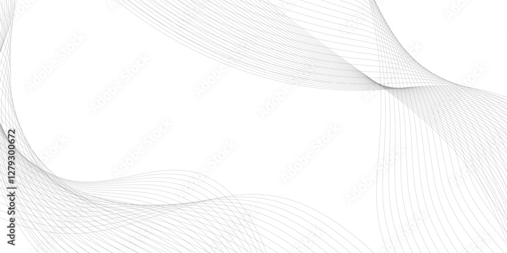 Poster abstract wave line business background. thin line wavy abstract vector background. curve wave seamle