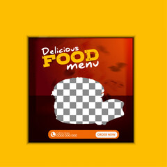 creative Food social media post design template