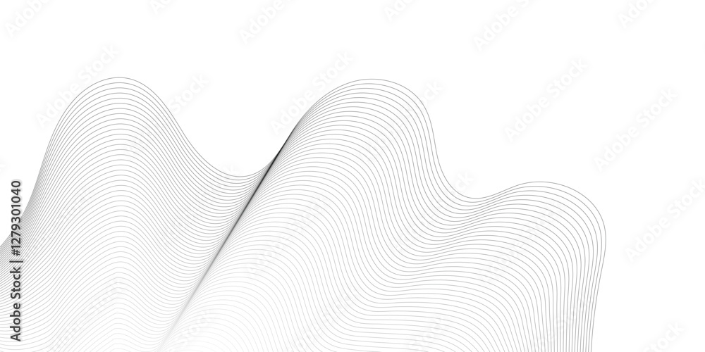 Poster abstract grey smooth element swoosh speed wave modern stream background. abstract wave line for broc