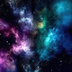 Obraz premium Cosmic Nebula: Vibrant Galaxy Background
