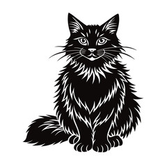 Obraz premium turkish angora vector illustration