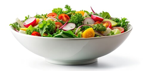 Vintage Salad Bowl, White Background, Photography, Wide Bowl