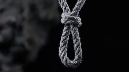 Close-up of a hanging knot