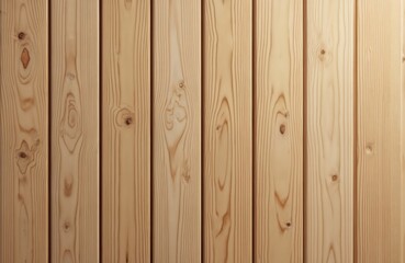 Fototapeta premium Close-up light brown wooden planks arranged vertically. Wood grain, texture. Natural material surface. Construction design, interior wall decor. Simple seamless background. Scandinavian style