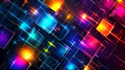   Glowing Cyber Grid Landscape – High-Tech Sci-Fi Metaverse Background in Ultra HD