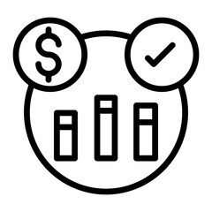 Invesment Vector Line Icon Design