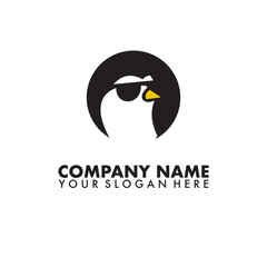 Cool Penguin Mascot Character Symbol Design Logo