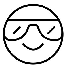 Glasses Vector Line Icon Design