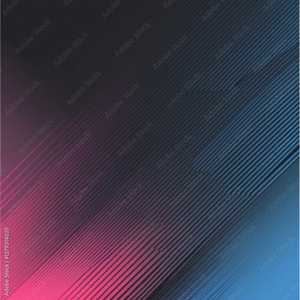 Poster abstract diagonal lines with gradient pink and blue background texture for modern design.