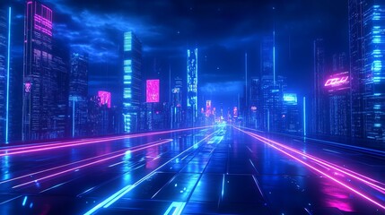  Cyberpunk Alley at Night with Rain and Neon Reflections – Sci-Fi Urban Scene