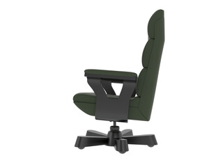 Fototapeta premium Tufted Leather Recliner Chair isolated on background. 3d rendering - illustration