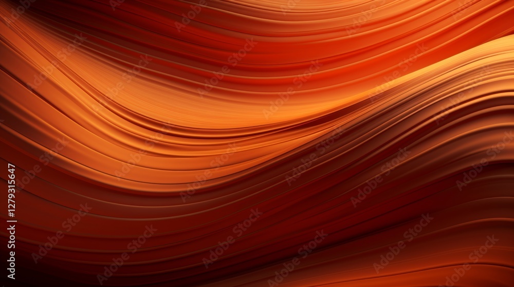 Poster surreal textured surface with flowing lines in warm shades and soft ambient illumination