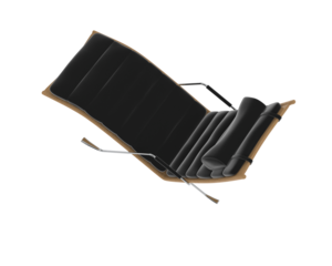 Tufted Leather Recliner Chair isolated on background. 3d rendering - illustration