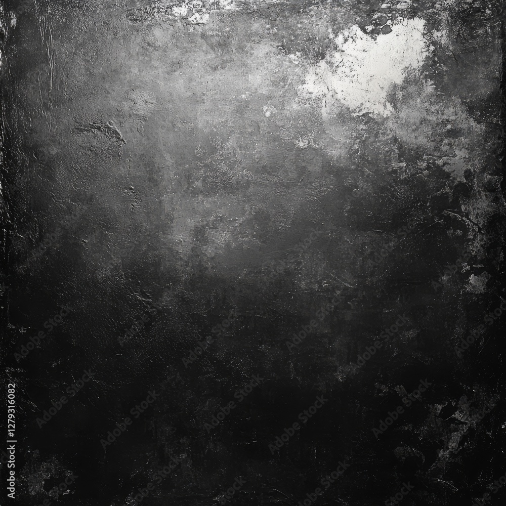 Fototapete elegantly worn: a dark grayscale textured background with subtle light and abstract surface elements