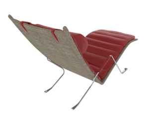 Tufted Leather Recliner Chair isolated on background. 3d rendering - illustration