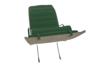 Tufted Leather Recliner Chair isolated on background. 3d rendering - illustration