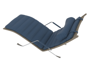 Tufted Leather Recliner Chair isolated on background. 3d rendering - illustration