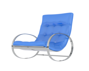 Tufted Leather Recliner Chair isolated on background. 3d rendering - illustration