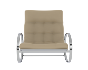Tufted Leather Recliner Chair isolated on background. 3d rendering - illustration