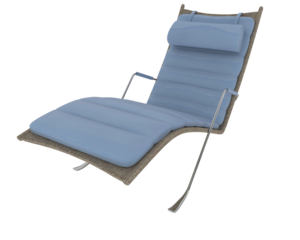 Tufted Leather Recliner Chair isolated on background. 3d rendering - illustration