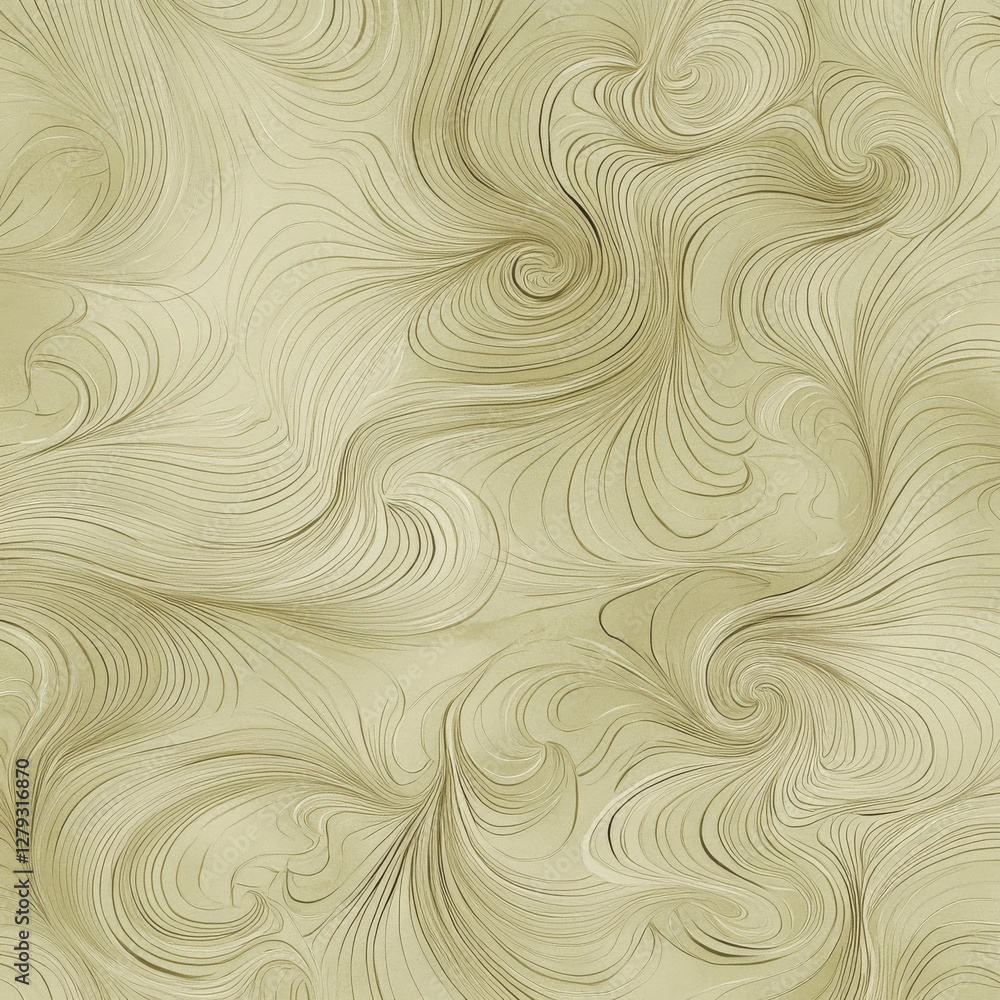 Poster flowing lines: a light beige abstract pattern with swirls and curves - artistic background design