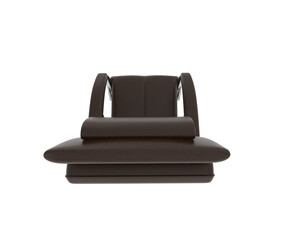 Modern Reclining Armchair with Metallic Base