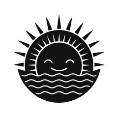 sun and sea vector illustration
