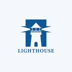 Lighthouse icon logo vector illustration