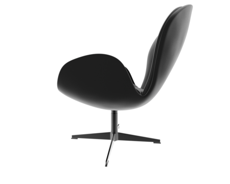 Lounge Chair with Curved Design isolated on background. 3d rendering - illustration