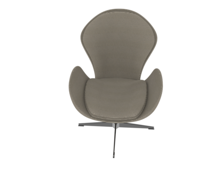 Lounge Chair with Curved Design isolated on background. 3d rendering - illustration