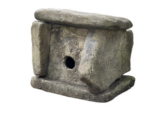 Ancient dolmen tomb representing prehistoric burial chamber