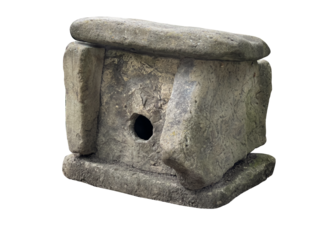 Ancient dolmen tomb representing prehistoric burial chamber