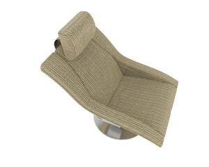 Ornate Metal-Framed Reclining Lounge Chair isolated on background. 3d rendering - illustration