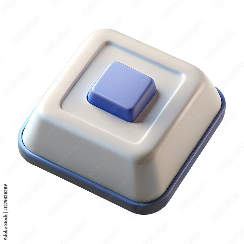 Poster button icon: this captivating close-up shot features a detailed button icon, its sleek design and su