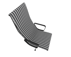 Ornate Metal-Framed Reclining Lounge Chair isolated on background. 3d rendering - illustration