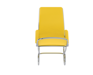 Ornate Metal-Framed Reclining Lounge Chair isolated on background. 3d rendering - illustration