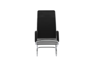 Ornate Metal-Framed Reclining Lounge Chair isolated on background. 3d rendering - illustration